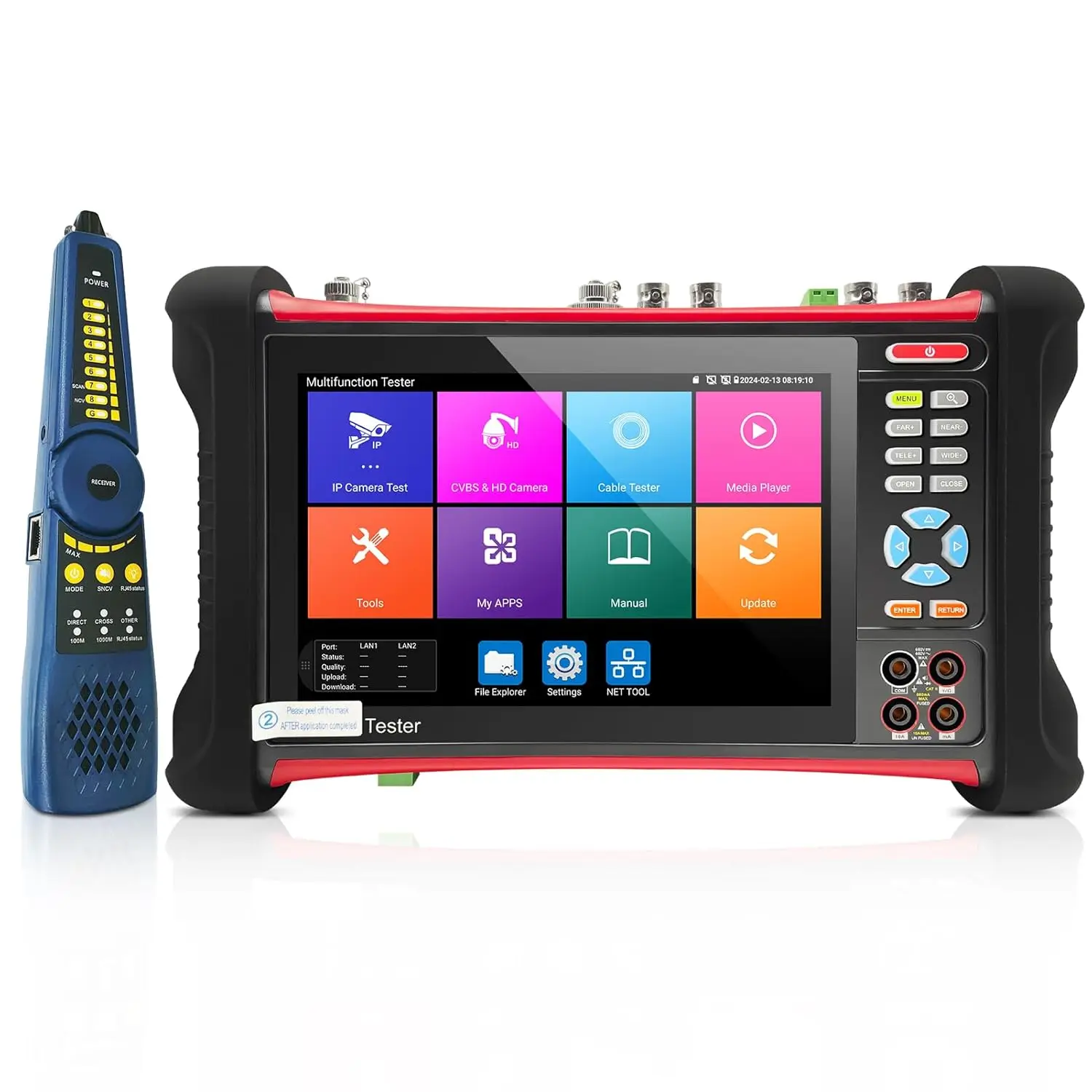 7 Inch 8K HD CCTV Tester Monitor IP CVBS AHD CVI TVI 8MP Camera Testing Multimeter TDR WIFI POE X7MOVTADHS Plus