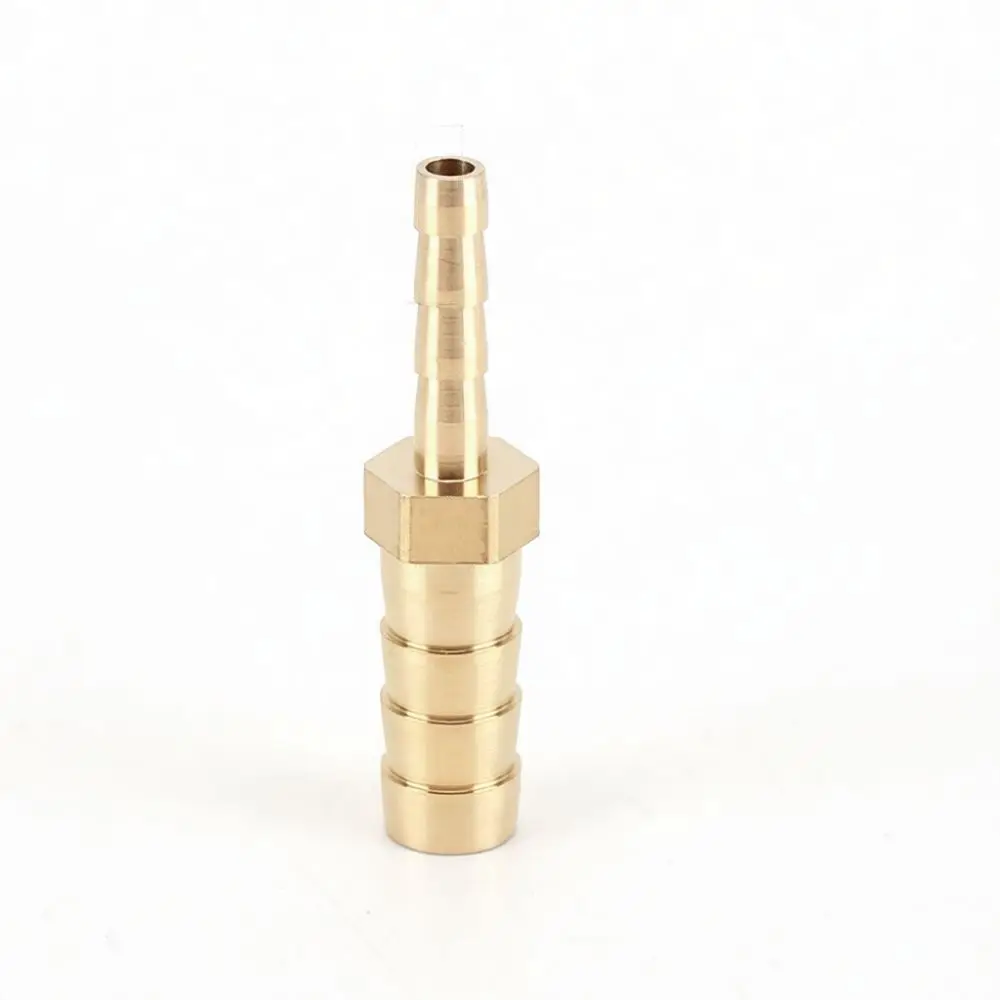 Brass Reducing Barb Pipe Connector Straight Hose Adaptor For Hydraulic Pneumatic System High Quality Metal Joint