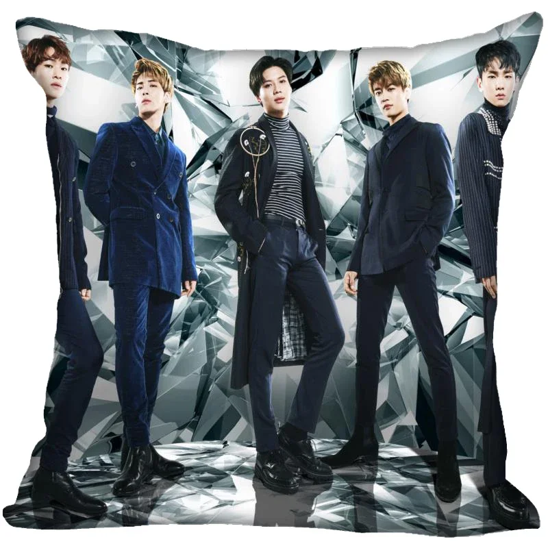 New Nice SHINee KPOP Pillow Cover Bedroom Home Office Decorative Pillowcase Square Zipper Pillow Cases Satin Soft No Fade