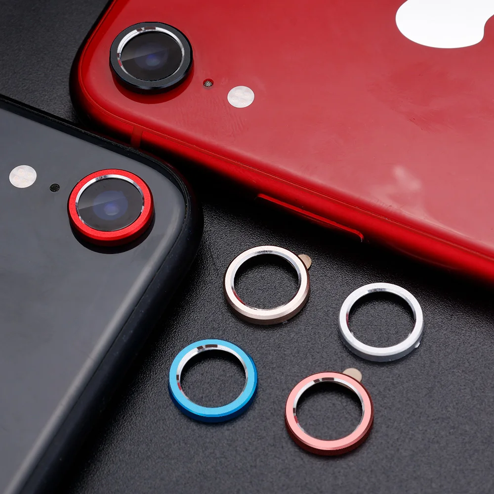 For iPhone XR Metal Rear Lens Protective Circle Ring Anti Fall Bumper Cover Back Camera Screen Protector For Apple XR iPhoneXR