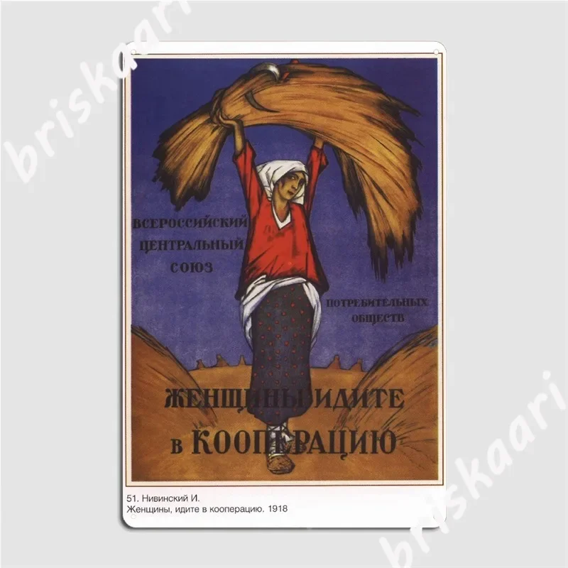 Soviet Propaganda Cccp Communism Metal Signs pub Wall Vintage Plates Tin sign Posters