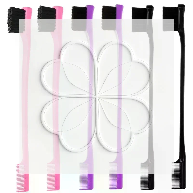 10PCS Double Sided Hair Edge Control Brushes Multifunctional For Smooth Styling Eyebrow And Hair Care Tools