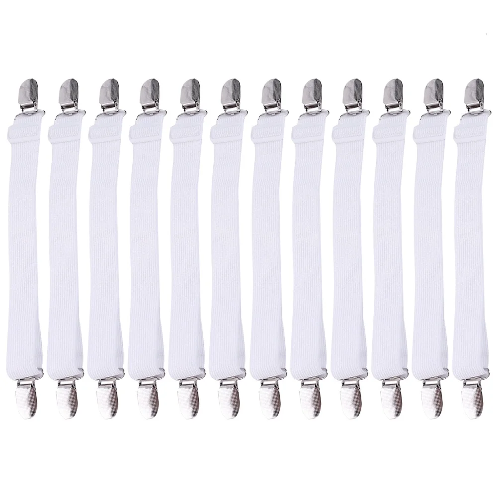 

12pcs Sheet Clips Elastic Mattress Straps Holder 35cm 100cm Bedding Mattress Cover Clips Gripper Fasteners Keeper
