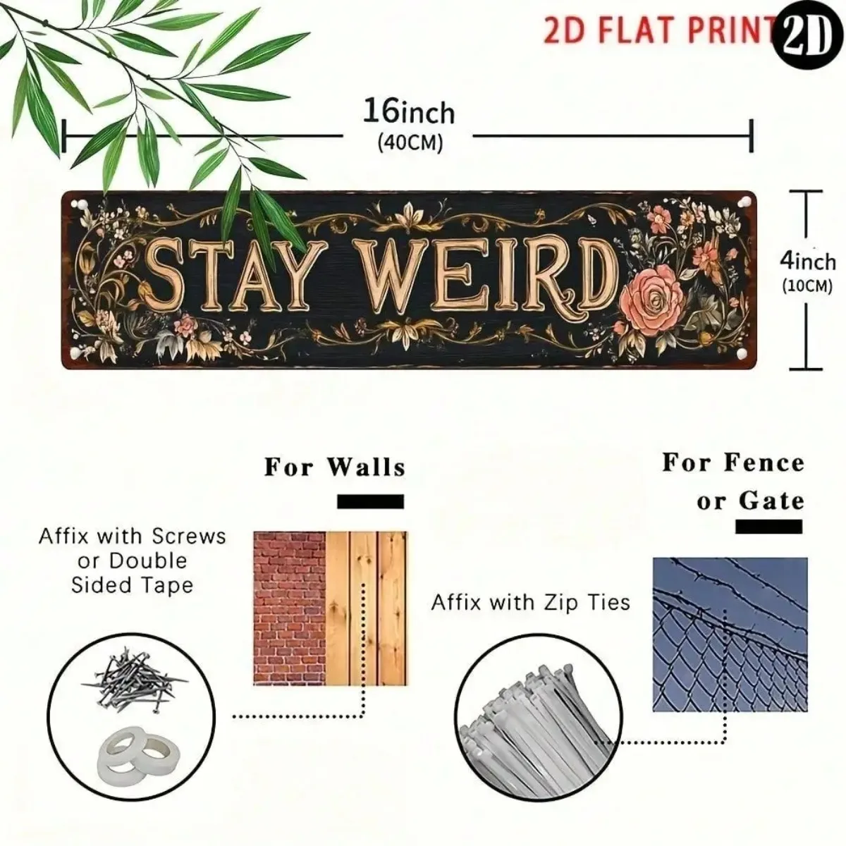 Floral & Butterfly Design Tin Art | Durable Rustic Gothic Decor | Ideal for Home/Bar/Cafe/Garage