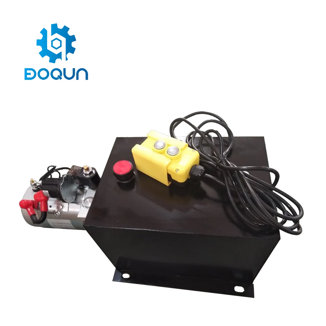 Boqun 12V 10 Quart Plastic Reservoir Double Acting Electric Hydraulic Pump for Dump Trailers