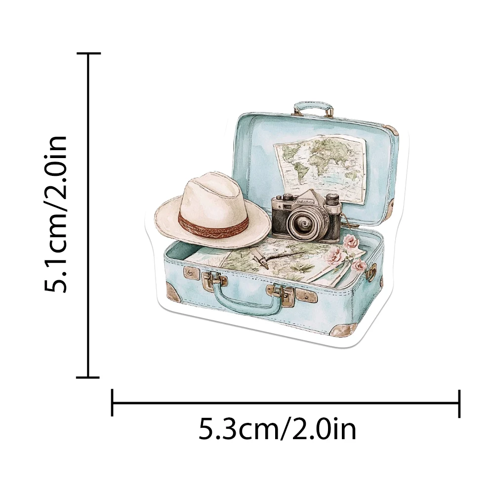 50 قطعة ملصق السفر الكرتون موضة ملصق مائي للهاتف الثلاجة محمول محفظة الظهر دراجة خوذة مجلة لاصقة تزيين #6