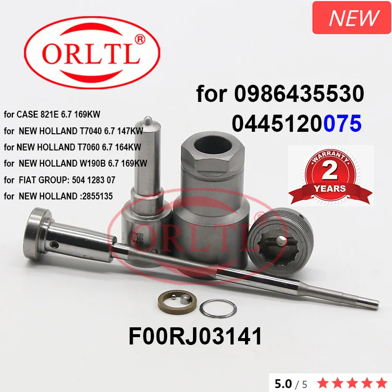 

for CASE IVECO NewHolland 0445120075 0 445 120 075 0986435530 Injector Repair Kit Nozzle DLLA137P1577 Valve F00RJ01278