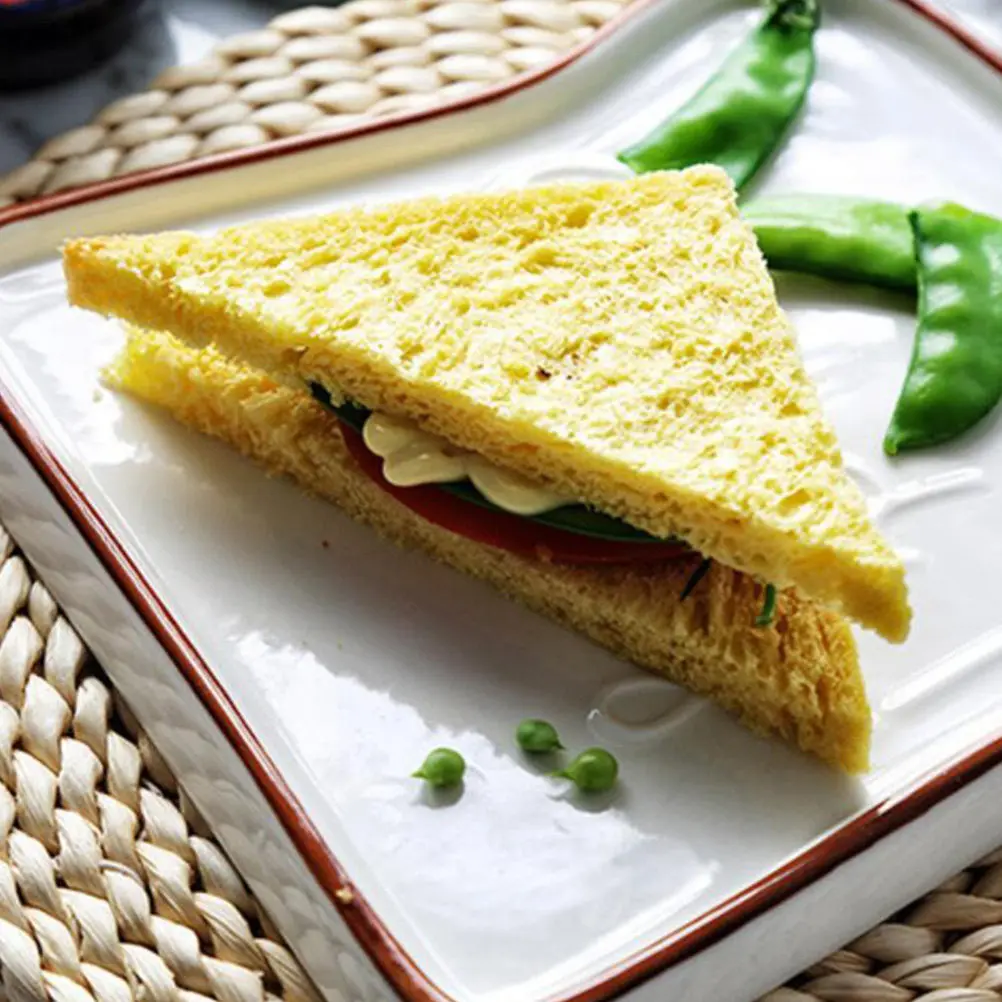 Creative Toast-Shaped Ceramic Serving Plate for Sushi Breakfast Noodles Pasta Salad Pizza Steak Fruits Bread Sushi Plate