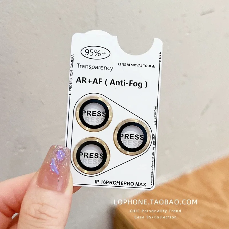 3-2Pcsแหวนโลหะแก้วเลนส์กล้องสําหรับIPhone 13 15 16 Pro Max 14 Plus 12 MiniสําหรับIPhone 13 14 Proอุปกรณ์เสริม