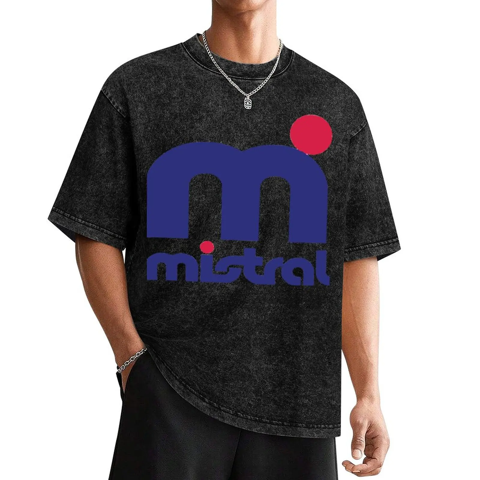 

Mistral Logo T-Shirt oversized graphic tee customs design your own baggy shirts shirts graphic shirts men graphic