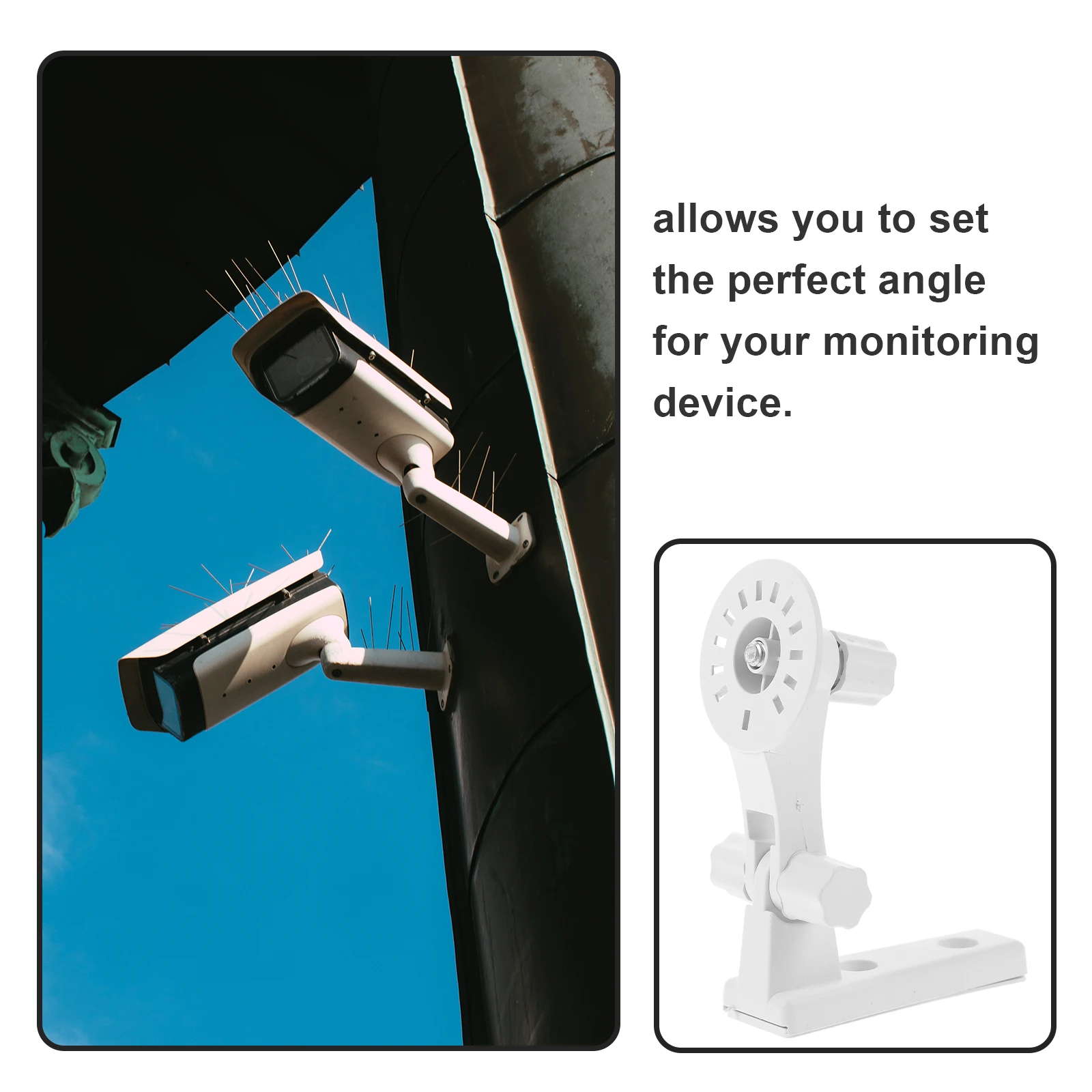 

1pc Punch-free Monitor Stand ABS Adjustable Angle Security Bracket Wall Mount Mount Bracket Holder