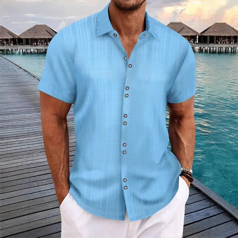 

Men's Casual Shirt Beach Vacation Loose and Breathable Quick Drying Surfing Hiking Campin Hiking Cool Shirt Men's Cardigan