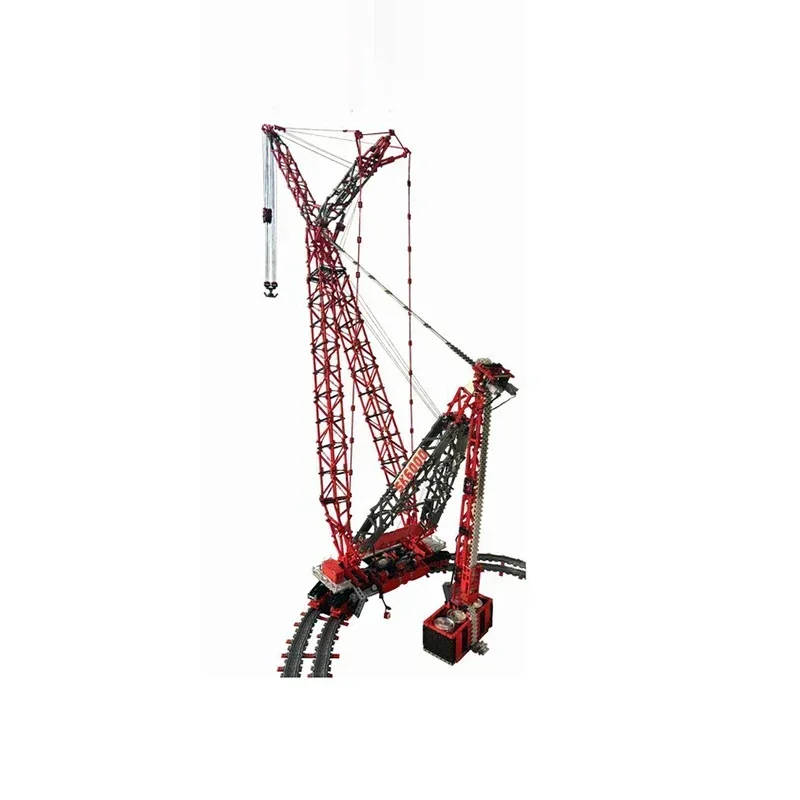 Street view modelo moc tijolos de construção guindaste máquina tecnologia blocos modulares presentes brinquedos natal diy conjuntos montagem feriados