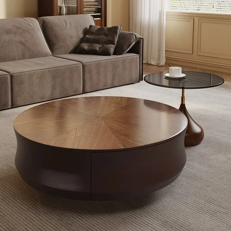 Round Table Side Furniture Luxury Mini Modern Coffee Tables Corner Wooden Night Home Room Desk Nordic Simple Hall Esstisch Small