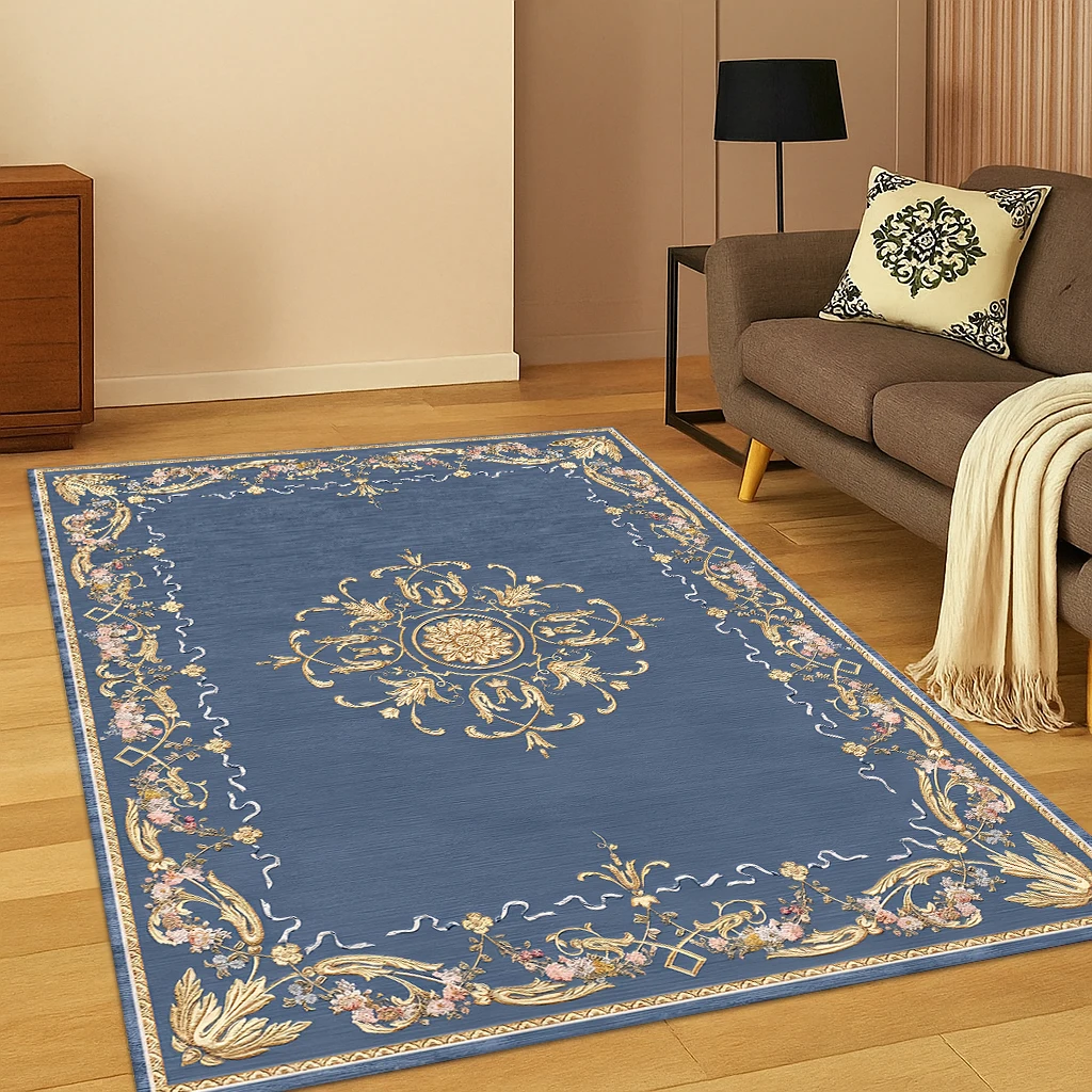 Türkiye Bohemian Persischer geometrischer Blumen-Teppich für Zuhause, Schlafzimmer, Wohnzimmer, Sofa, Fußmatte, Dekor, Spiel, rutschfeste Bodenmatte