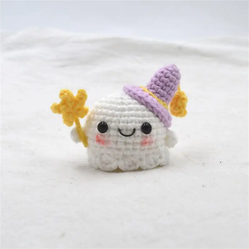 Wool Crocheted Doll Cartoon Easy To Grip Light Weight Easy To Carry Safe And Non-toxic Decorative Crafts Car Pendant Minimalist