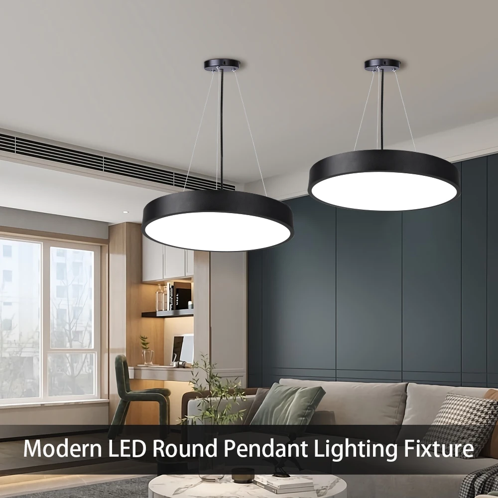 LED Pendant Light 110V-226V Ceiling Lamp Chandelier Office Hanging Lamps Dining Living Room Home Decor Ceiling Lighting Fixture