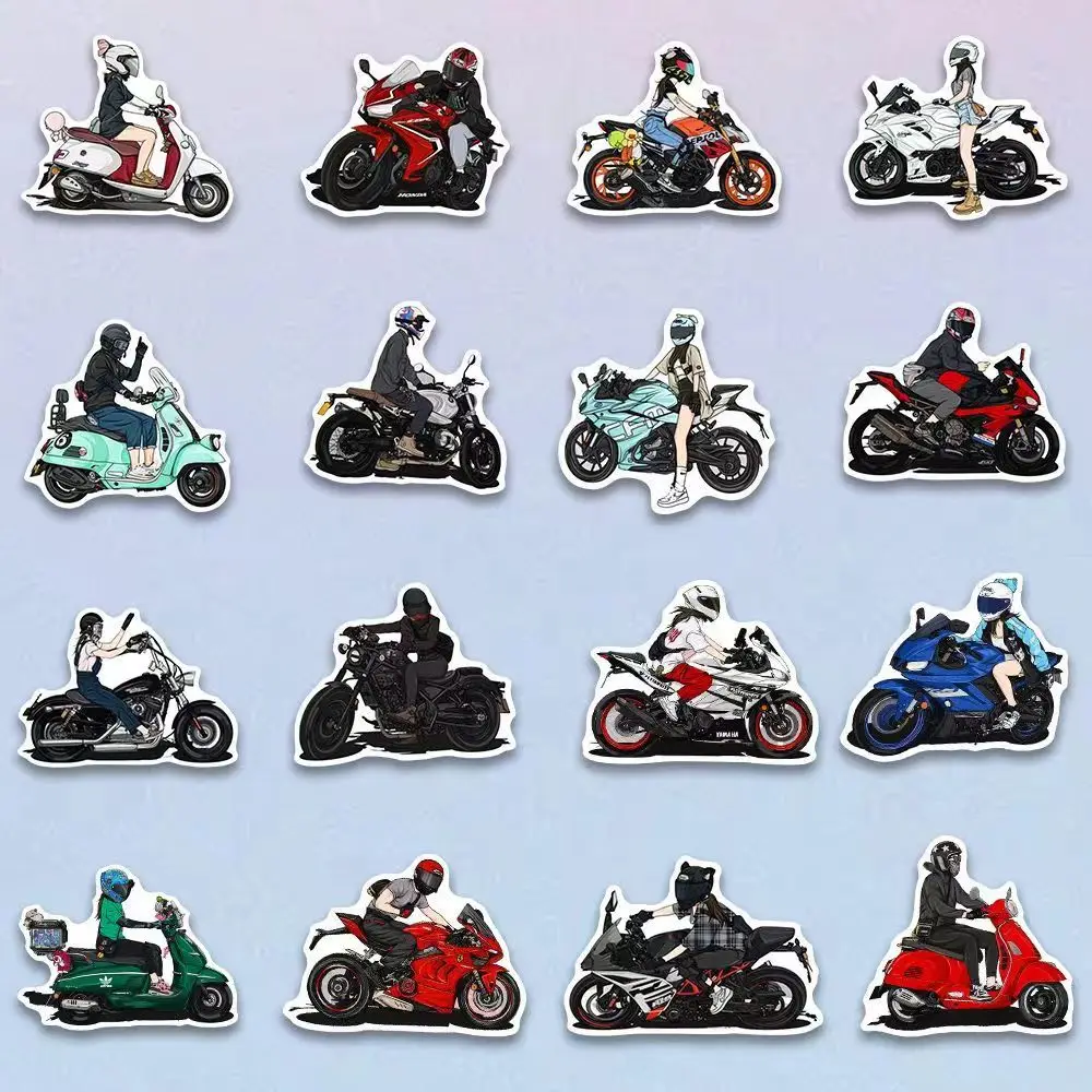 10/50Pcs Motorbike Stickers Cool Waterproof Sticker For Motorcycle Skateboard Luggage Laptop Phone Car Sticker Decoration Toys