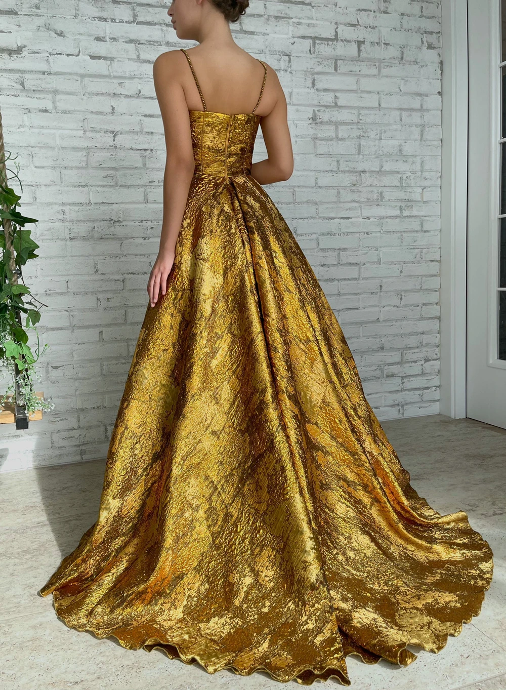 Robe de Soirée Longue et Élégante pour Femme, Tenue Jaune, Sexy, Fente Haute, Forme Chérie Dubaï, 2023