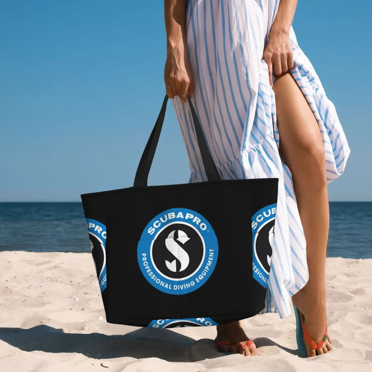 Scubapros Diving Logo Beach Tote Bag Sport Gym Yoga Duffle Large Tote Bag Women Travel Bag Fitness bag