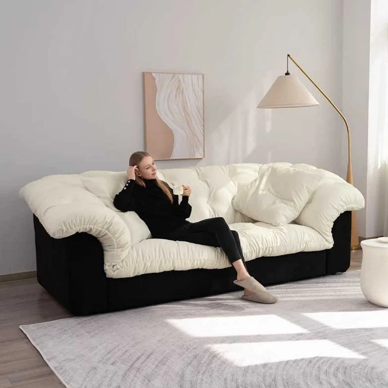 

Cozy Fancy Living Room Sofas Modern Nordic Simple Floor Recliner Puffs Sofa Modular Lounge Designer Sofy Do Salonu Furniture