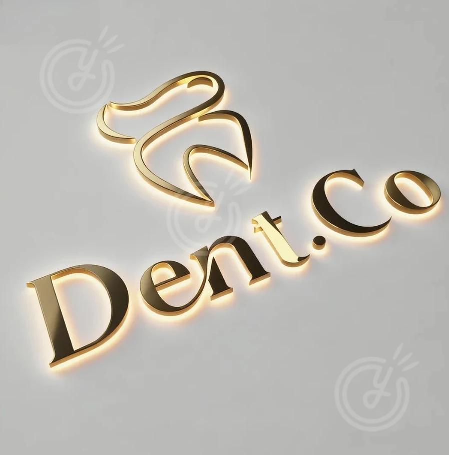 أضواء الثريا ثلاثية الأبعاد رسائل في علامة الأعمال العبرية مخصصة معدنية الخلفية لمكتب LED عيادة شعار مخبز الديكور في الهواء الطلق