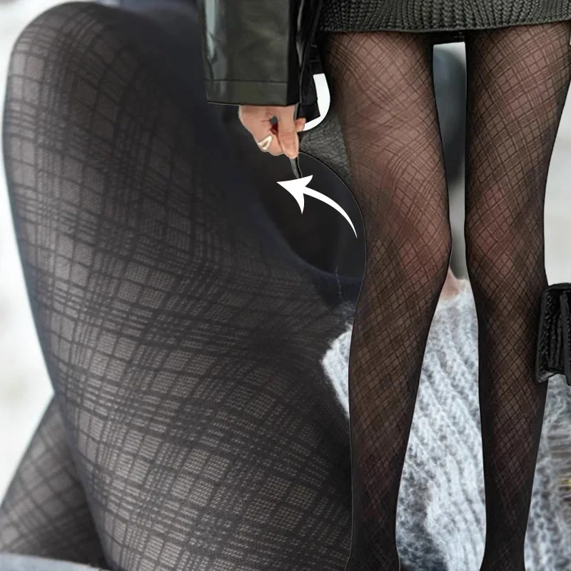 Sexy Nylon Tights Women Diamond Grid Pattern Pantyhose Girls Playing Shopping Decorative Leggings Female Leisure Silk Stockings