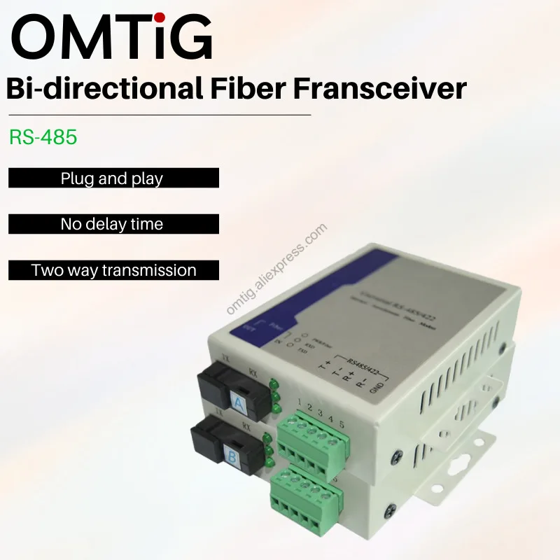 

High Quality 1pair SC Bidirectional 485 Bidirectional Data Optical Fiber Media Converter Fiber Transceiver X1 Route