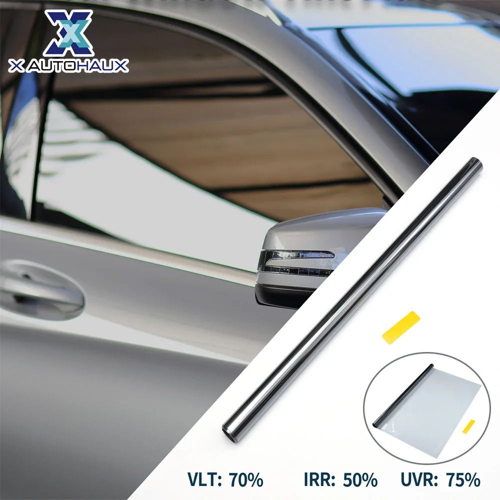 

X Autohaux 40cm x 2m Car Window Tint Film Nano Ceramic VLT 13%-70% Gray Privacy Film 2mil Thickness PET Exterior Protection