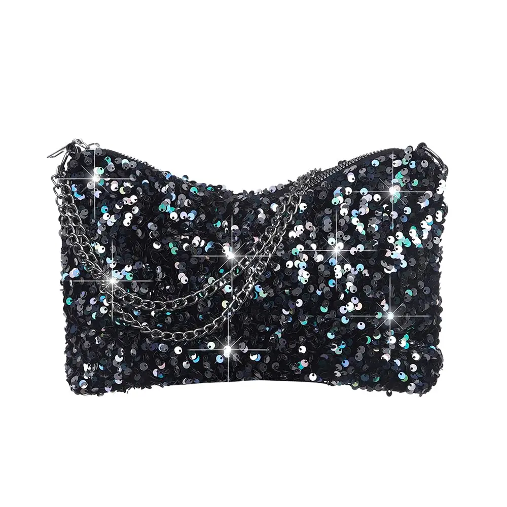 

Shinny Sequin Bag Bucket Purse Handbag Shoulder Bags Pink Crossbody Bag Party Prom Crossbody Bag for Women