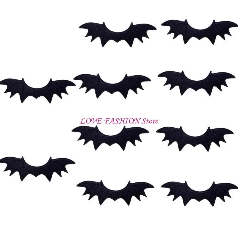 

Crafts Cartoon Felt Bat Wing Appliques Halloween Appliques Handmade Ponytail Decoration Lovely Hair Barrettes Y166