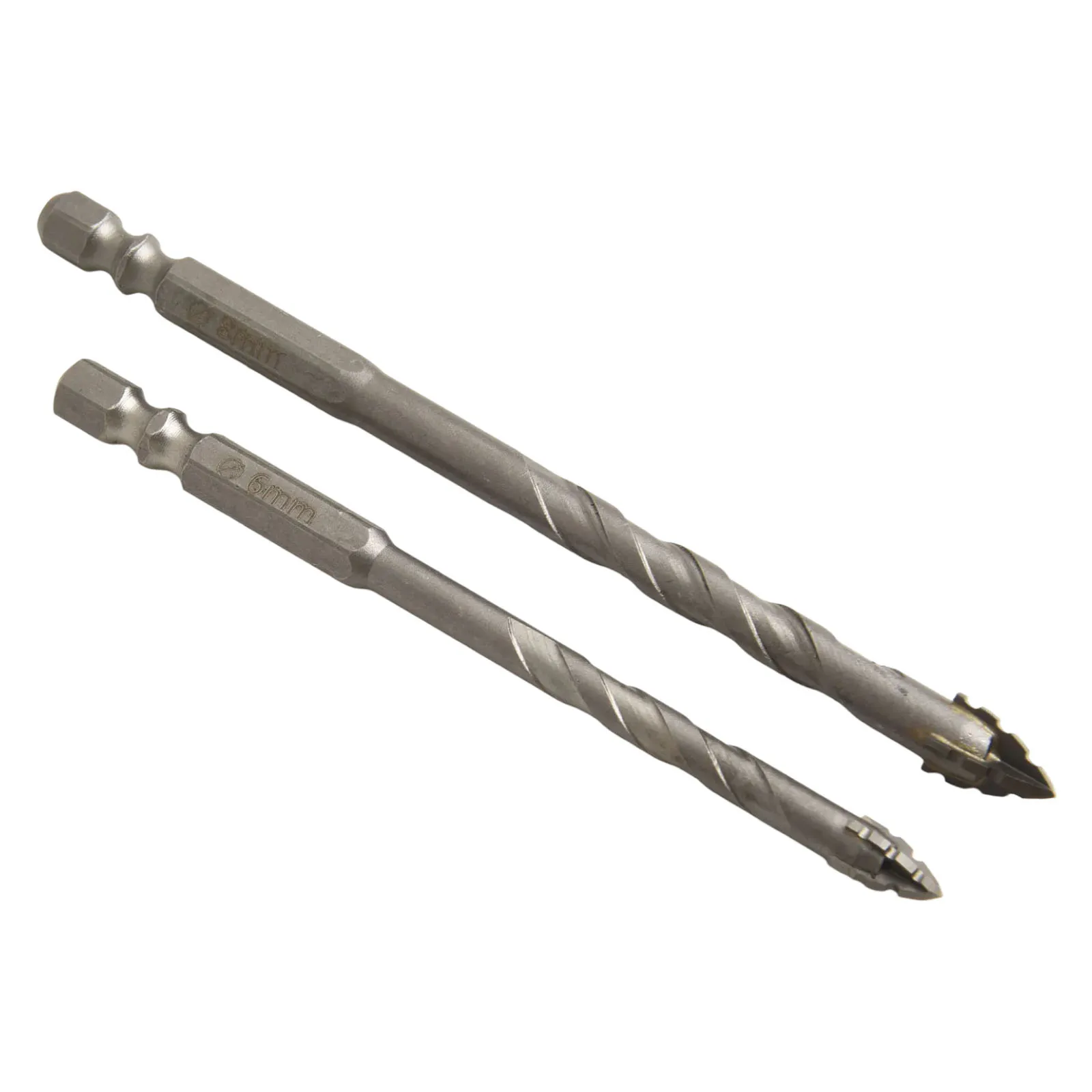 7pcs Mata Bor Eksentrik Presisi 3/4/5/6/8/10/12 Mm Empat Bilah untuk Kaca, Keramik, Pelapis Batu, Segitiga