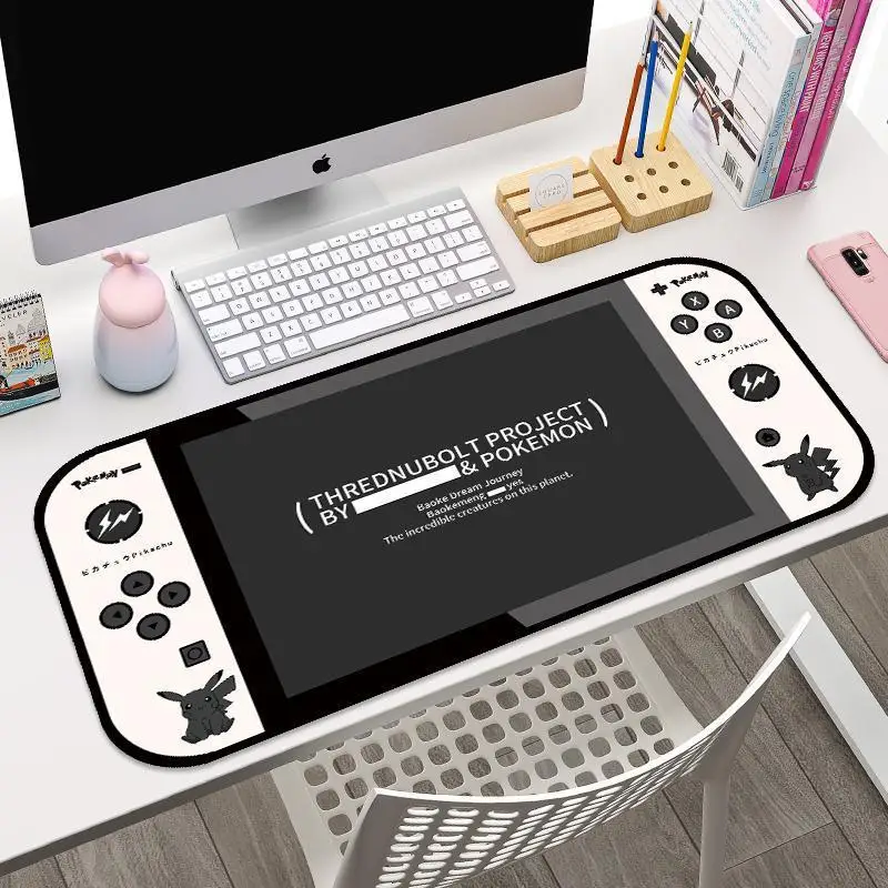 漫画ピカチュウポケモンテーママウスパッドアニメ大型マウスパッドゲームコンピュータキーボードマウスパッドクリエイティブノンスリップデスクマット