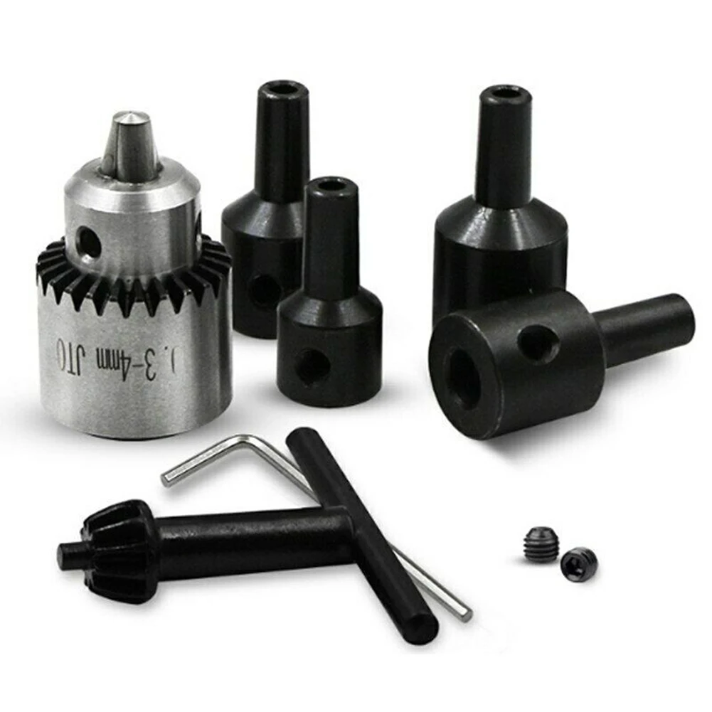 4pcs/set Drill Chuck JT0  Motor Drills Chuck With 4mm 5mm 6mm 8mm Motor Connecting Rod Sleeve Electric Repair Tools Accessories