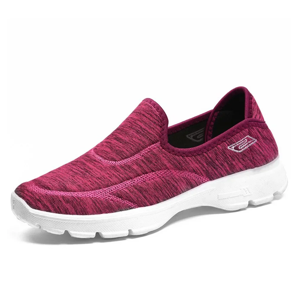 Women's Woven Orthopedic Breathable Soft Shoes Go Walking Slip on Diabetic Foam Shoes Hands Free Slip in Sneakers Arch Support