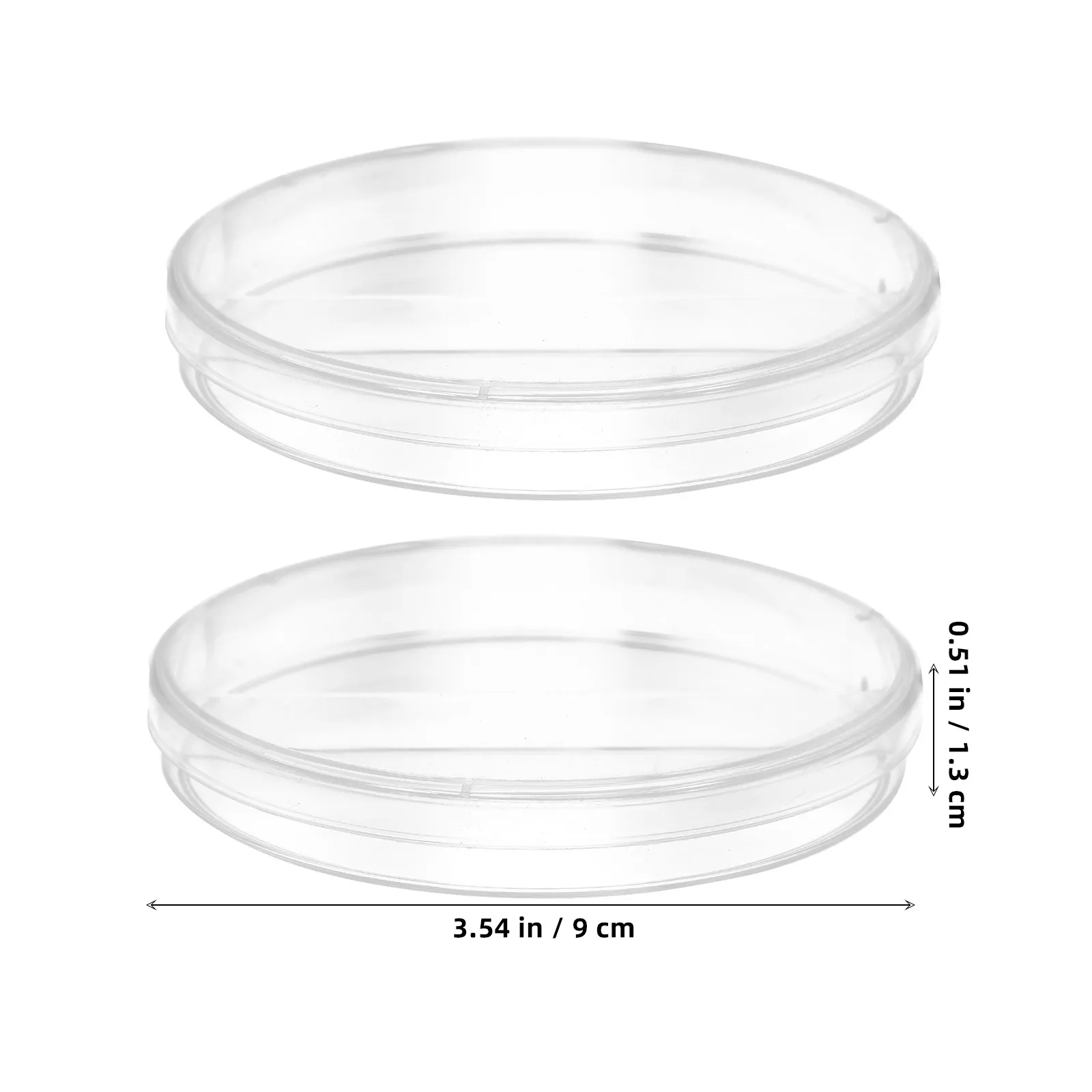 10Pcs Compartmented Petri Dishes Plastic with Lid for School Science Lab Research Culture Dish Agar Plates Biology Botany