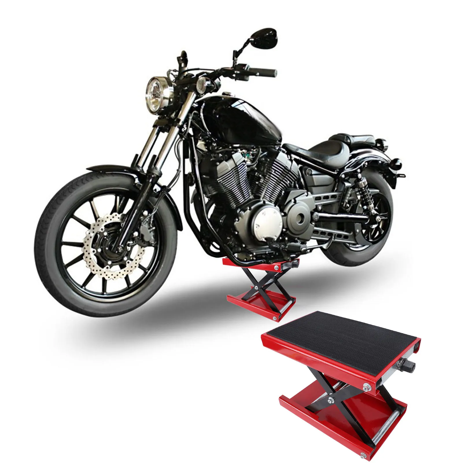 Motorfiets Lift Schaar Jack 3.35 tot 13.39in Verstelbare Hoogte Opvouwbare 500kg Capaciteit Motor Jack Stand Motorfiets Lift