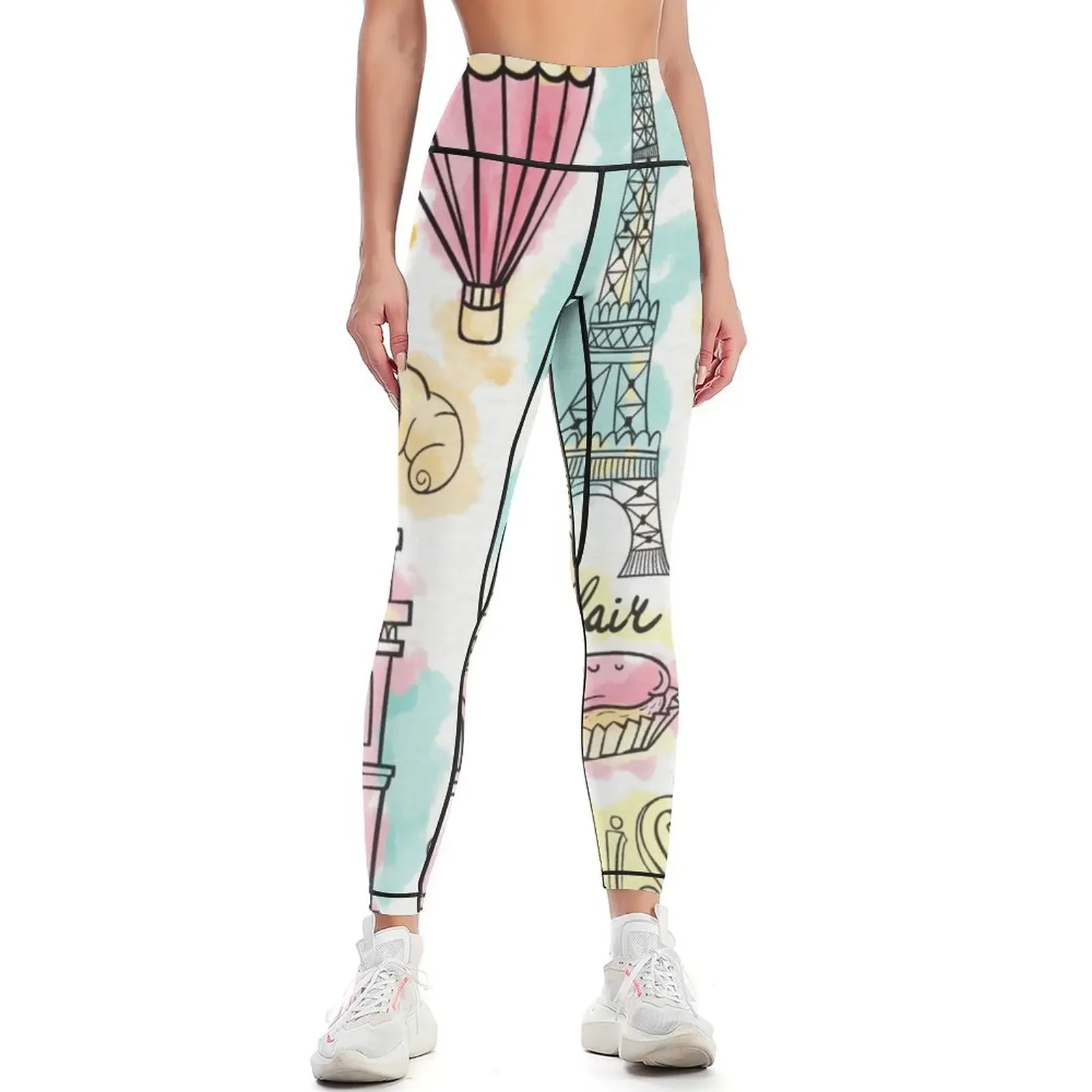 

Paris Elements Art Leggings jogging pants Fitness clothing Fitness's gym clothes gym top Womens Leggings