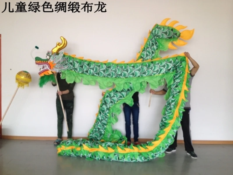 5.5m Silk size 6 Dragon Dance Children 6 Players Costume School Halloween Christmas Party Performance Parade Folk Stage China