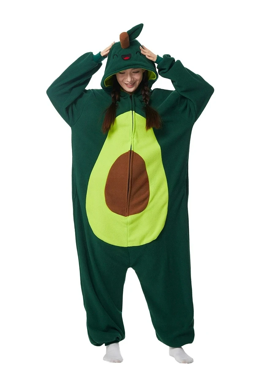 Fruit Kigurumi Pyjamas Halloween Onesie Adult Kids Cartoon Pumpkin Avocado Pajama Cosplay Party Women Men Homewear