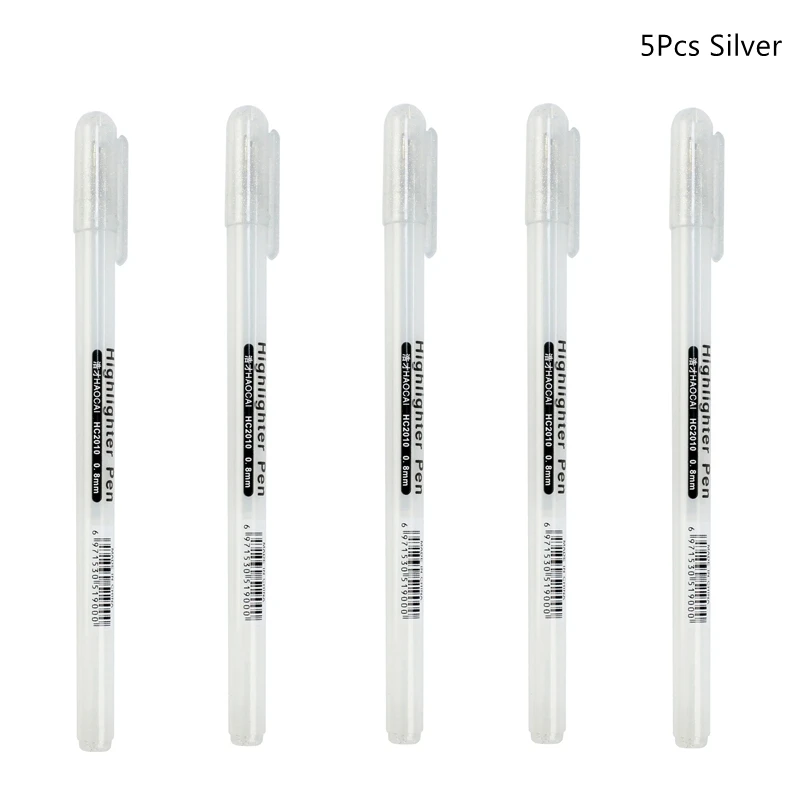3/13 Stück weißer Gelstift, 0,8 mm, feine Spitze, weißer Stift, Nachfüllstab für Künstler, Kunst, Zeichnen, Skizzieren, Schreiben, Highlight-Marker, Fineliner