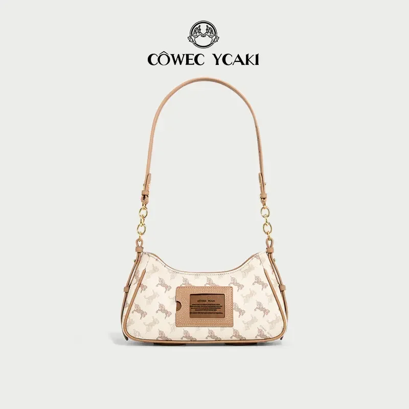 【 Official Authentic 】Original Cowec Ycaki luxury Crossbody bag female 2023 new bag retro niche fashion underarm bag female