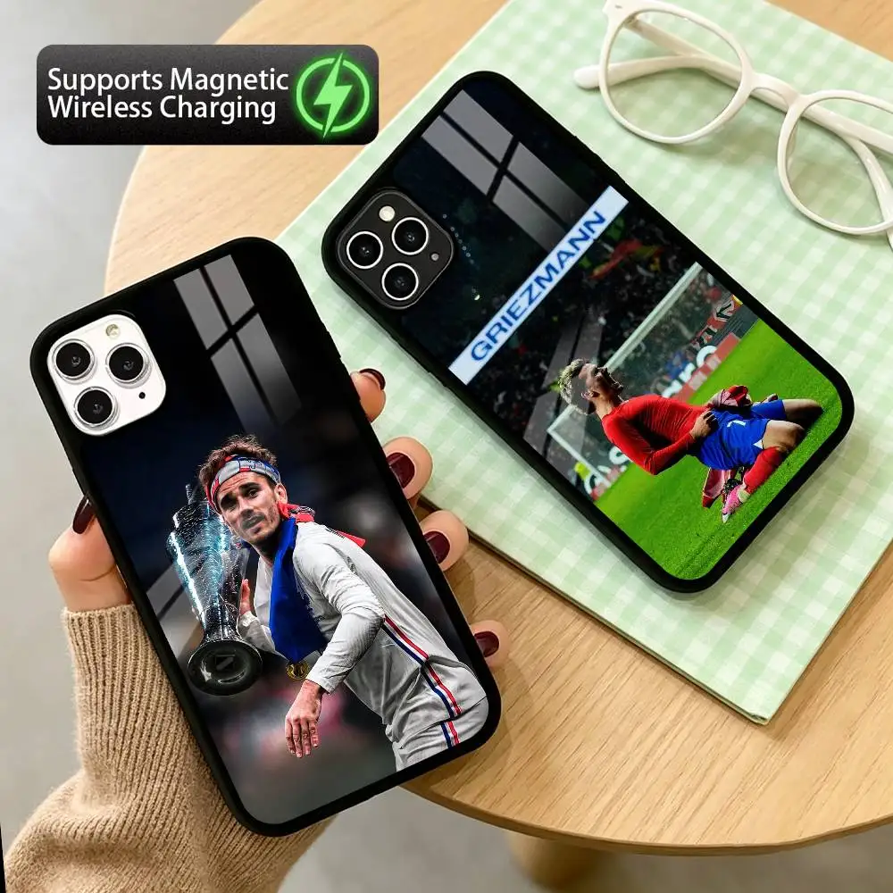 

A-Antoine G-Griezmann Soccer Phone Case For iPhone17,16,15,14,13,12,11 Plus,Pro Compatible with magnetic wireless charging