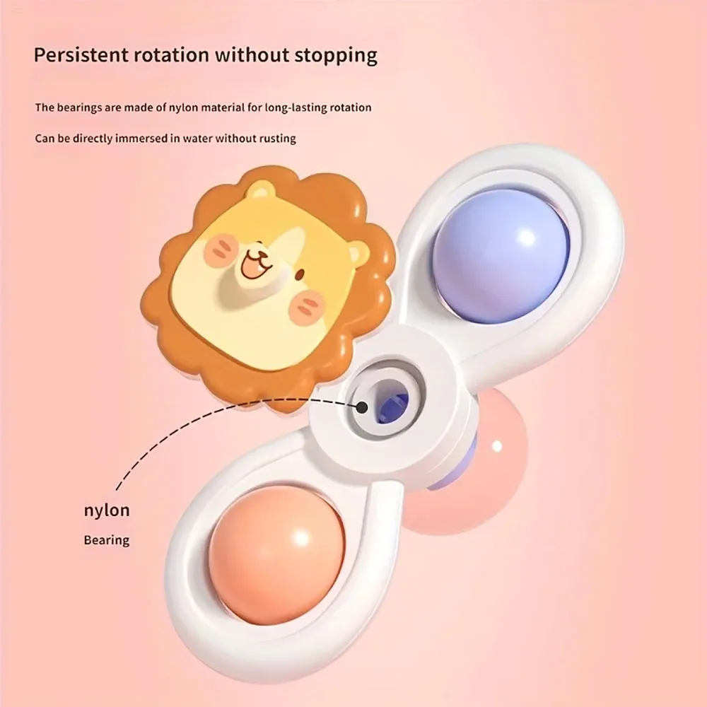 1PC/3PCS Kids Suction Cup Spinner Toy Baby Bath Funny Game Educational Toys For Children Infant Sensory Stress Reliever Gifts