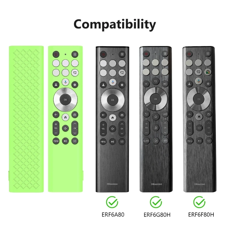 حافظة من السيليكون الواقية لوحدة التحكم Hisense ERF6A80/ERF6G80H/ERF6F80H تمنع السقوط والخدوش من السيليكون