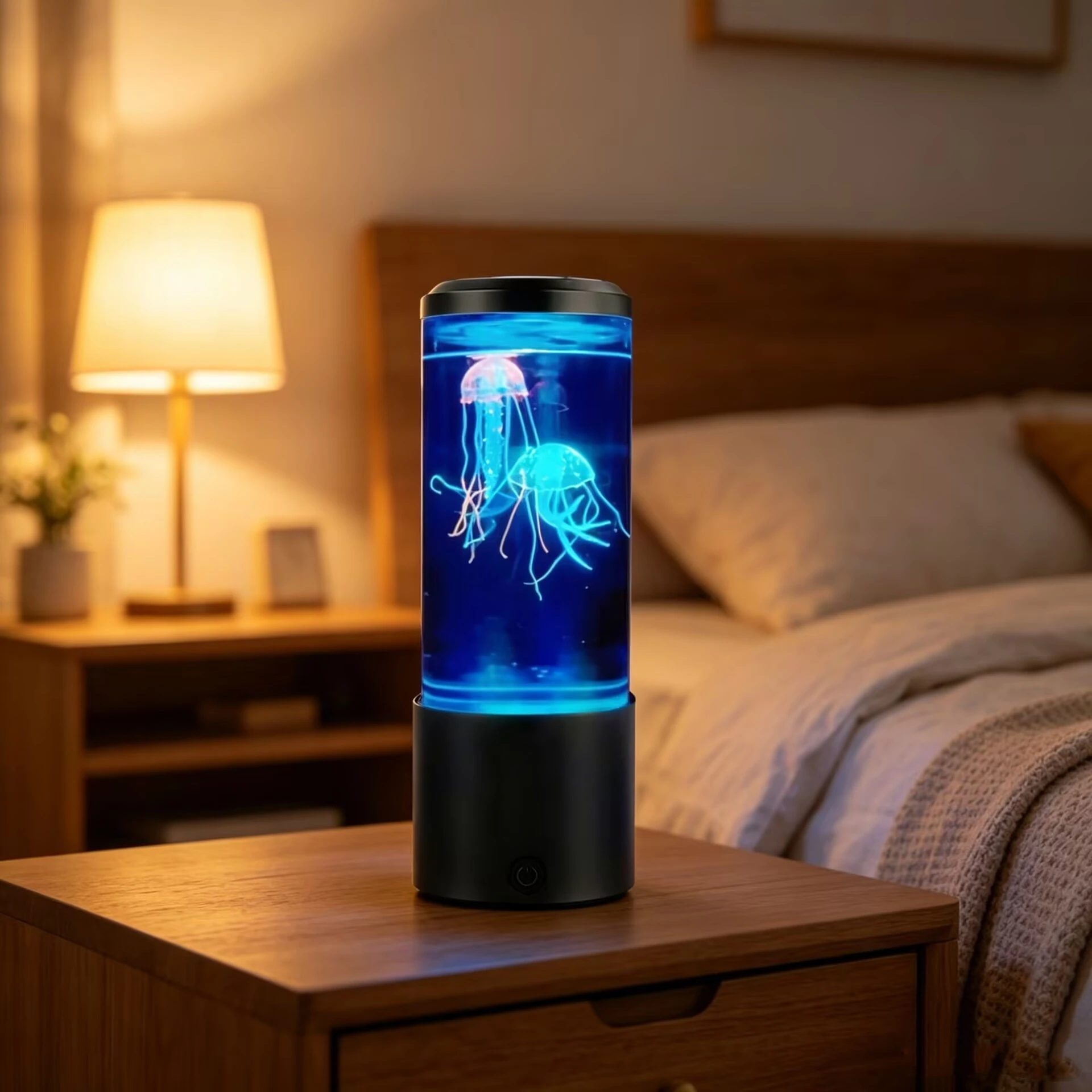 Eight Inch Jellyfish Lamp with Color Changing Simulation Jellyfish Indoor Placement Atmosphere Light