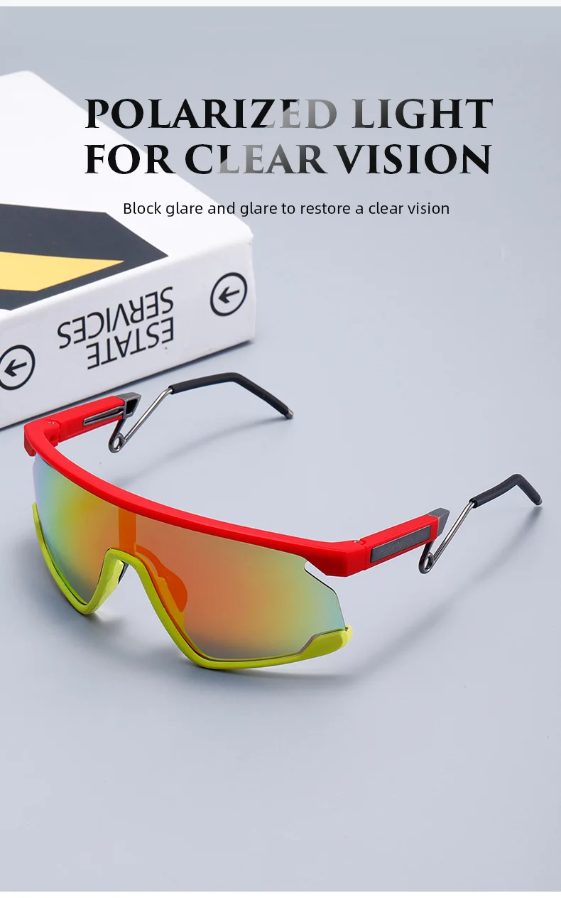 Neue Mann Frau Brille Bunte Berg Radfahren Sport Schutzbrille UV400 Mode Vielseitige Outdoor Unisex Radfahren Brillen – Detail 3