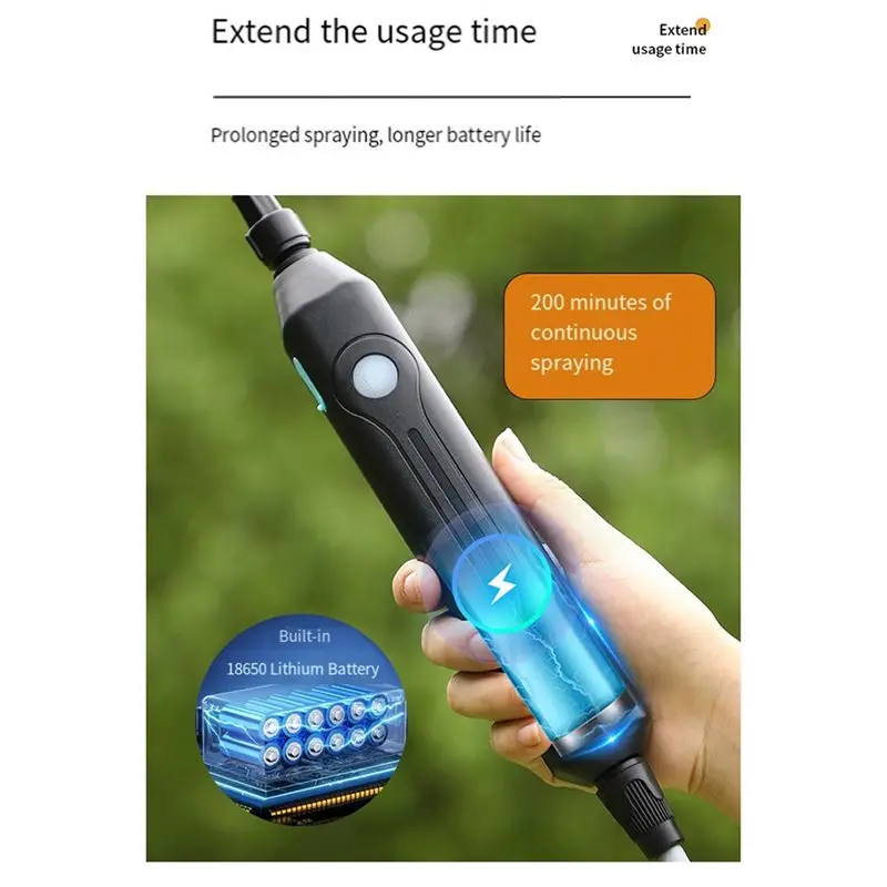 PZHI 5L Electric Backpack Sprayer High Pressure Agricultural Spray USB Rechargeable for Irrigation Disinfection Pesticide
