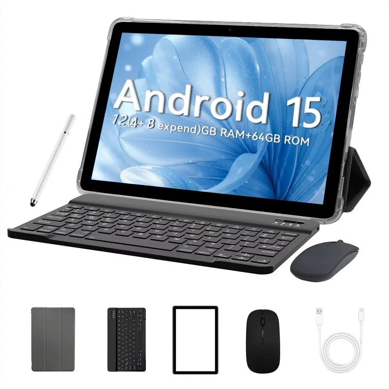 COLORROOM Tablet Android 15.0 Brand New 10.1 inch 4GB RAM 64 ROM Tablet 2MP 8MP 6000mAh 8Core WIFI Bluetooth Network Tablet