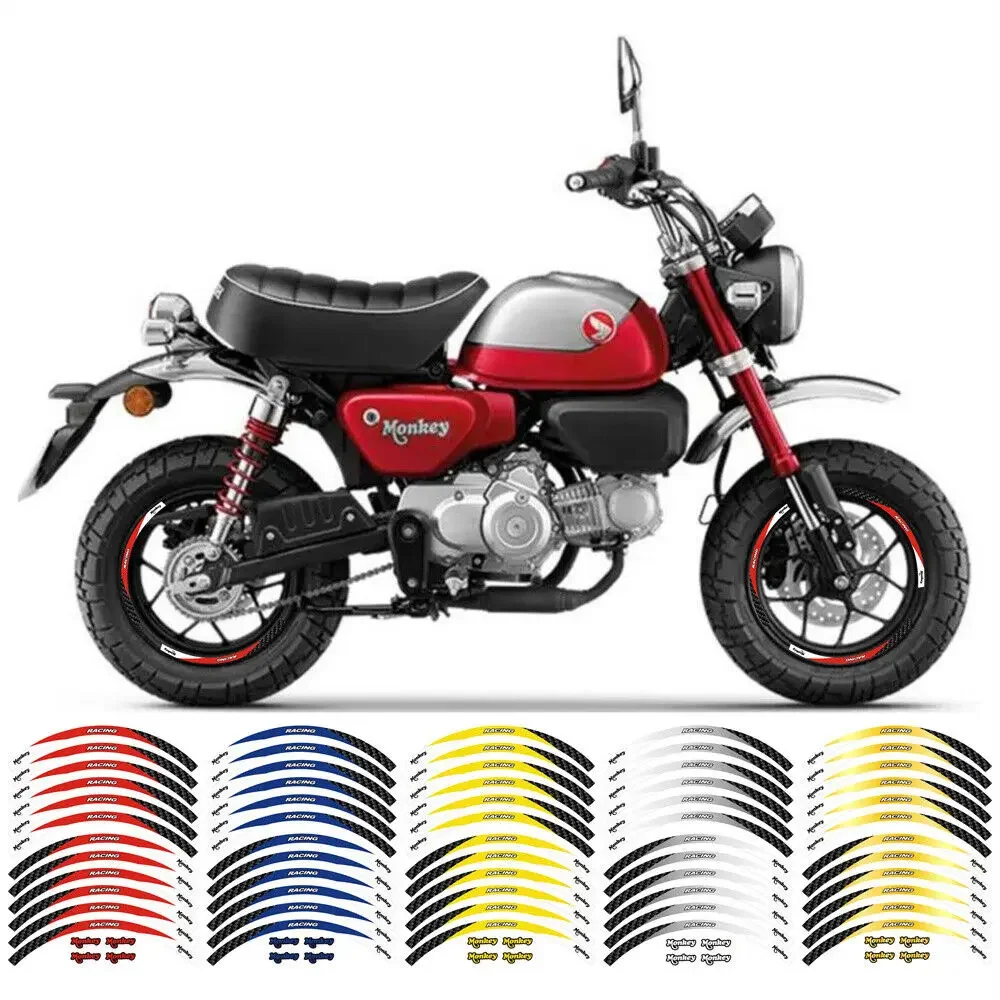 Wheel Hub Decals Rim Reflective Stickers Stripe Set For HONDA Z125 Z 125  MONKEY 125 MONKEY125 2019-2023